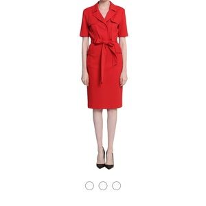 BADGLEY MISCHKA - NWT - Belt Loop Tie Waist Day Dress - Red, New
